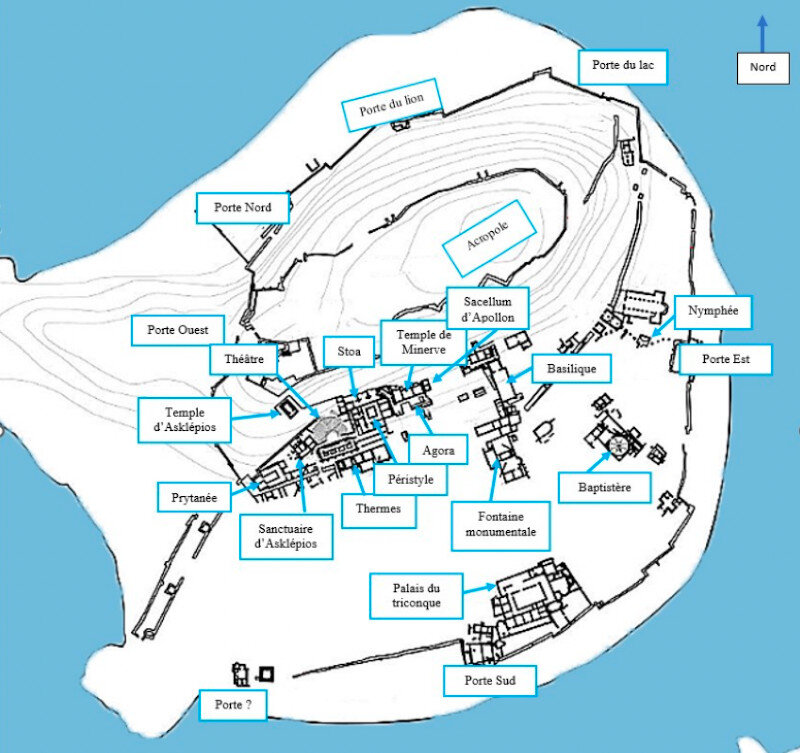 Plan et carte de Butrint
